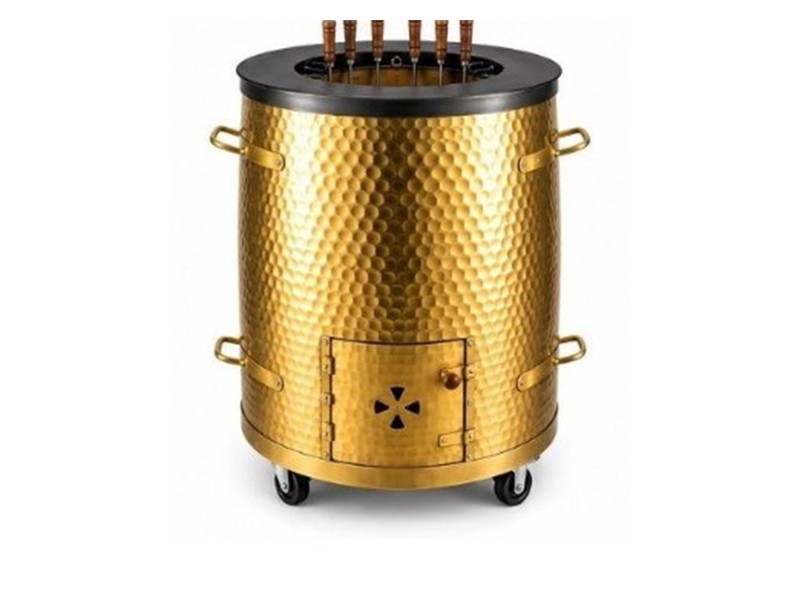 Commercial Golden Brass Food Tandoor